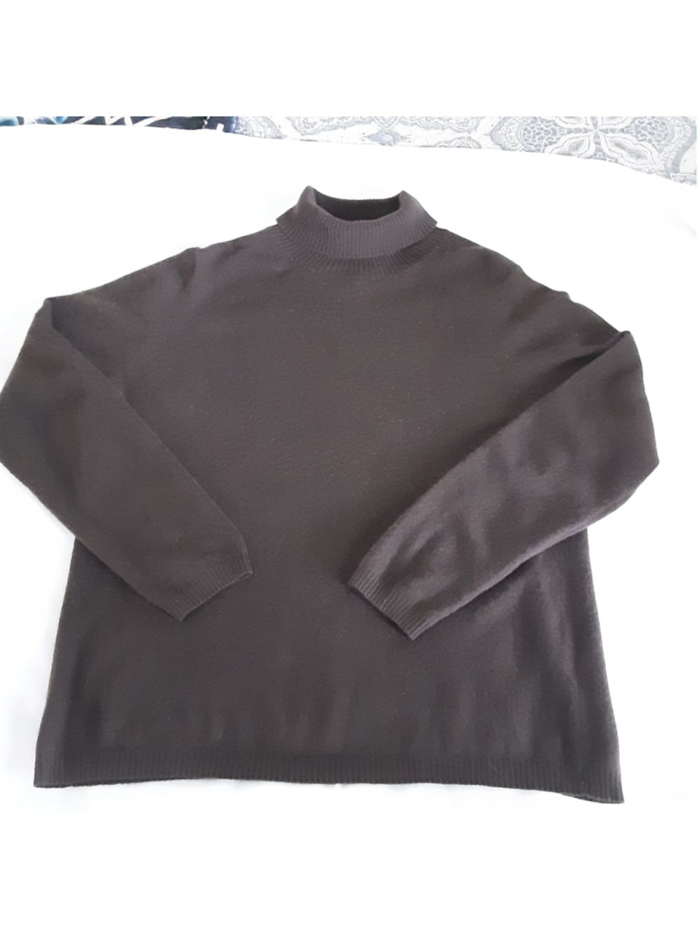 Neiman Marcus 100% Cashmere Mock Turtleneck Sweater Women's 1X Brown Soft